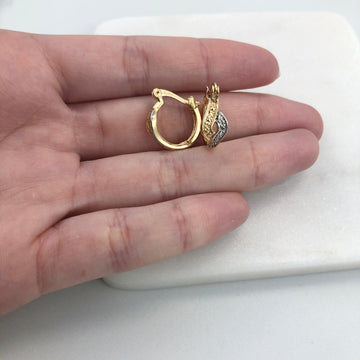 18K Gold Layered Oro Laminado 57 mm Hoops 21.0900